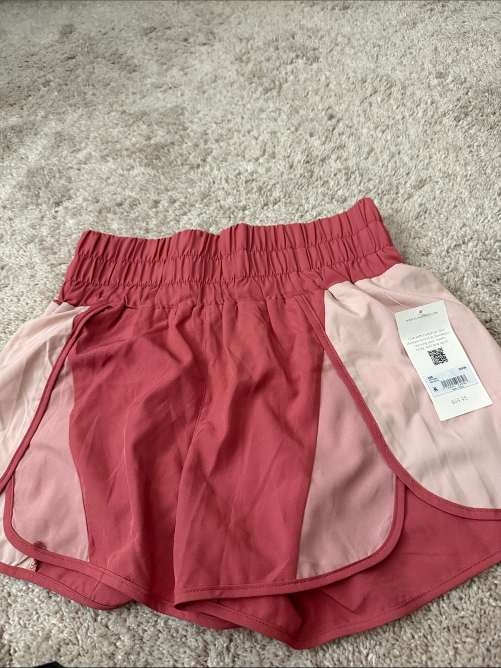 Altar'd State Two-Tone Rose and Blush Athletic Shorts Sz L